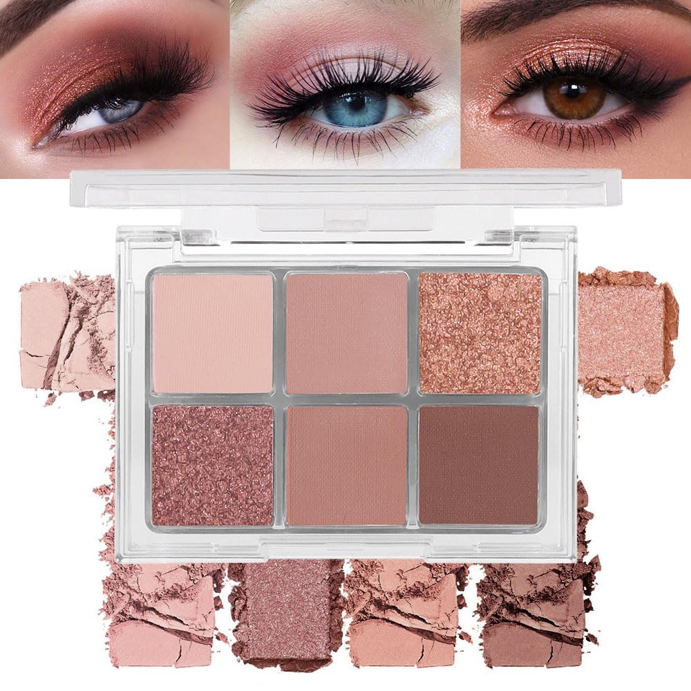 Ten Color Pink Brown Series Matte Eyeshadow Makeup Palette, High-Pigment Eye Shadow, Smooth & Blendable, Everyday Velvety Matte Finish Eye Makeup Looks Box, Vegan & Cruelty-Free, 0.35 Oz 04#