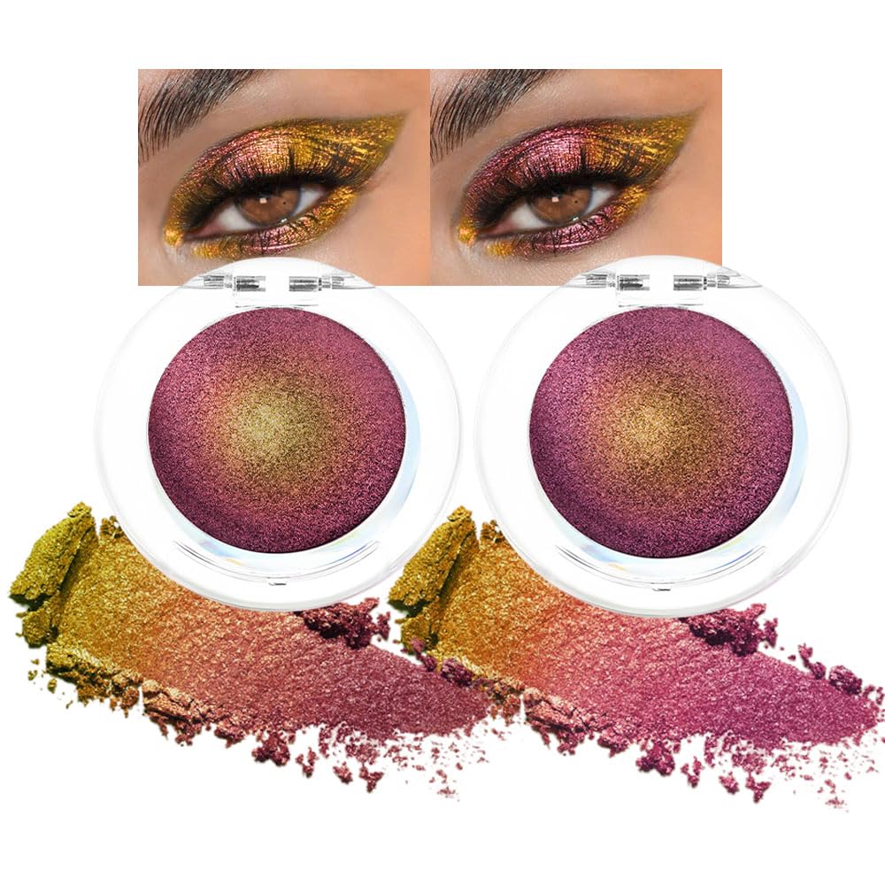 evpct Pearl White Glitter Holographic Iridescent Sparkly Eyeshadow Palette Makeup, White Pink Shimmer Glitter Loose Powder Single Eyeshadow Palette, Chameleon Multichrome Eye shadow Makeup Highlighter