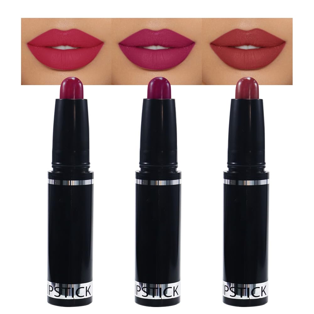 Nude Lipstick Matte Sets,Light to Dark Velvet Lipstick for Women Long Lasting Waterproof 24 Hours Lip Stick Lip Stain Makeup Gift Sets,labiales mate 24 horas originales