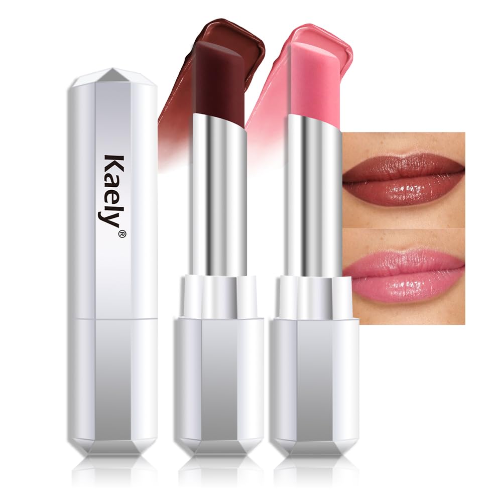 Kaely Mauve Honey Lipstick Tinted Lip Balm, Hydrating Shine Lipstick for Women Dry Lips, Moisturizing Nourishing Glossy Lip Gloss Stain Makeup, Sheer Lightweight, Vegan & Cruelty-Free