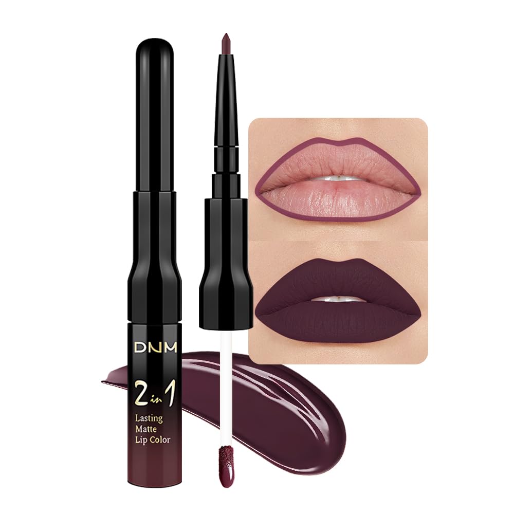evpct 1Pcs Ruby Stoplight Red Lip Stain Paint Matte Lip Liner and Lipstick Set Long Lasting Smudge Proof labiales matte mate larga duracion listip 24 hours a prueba de agua mate 24 horas originales,05