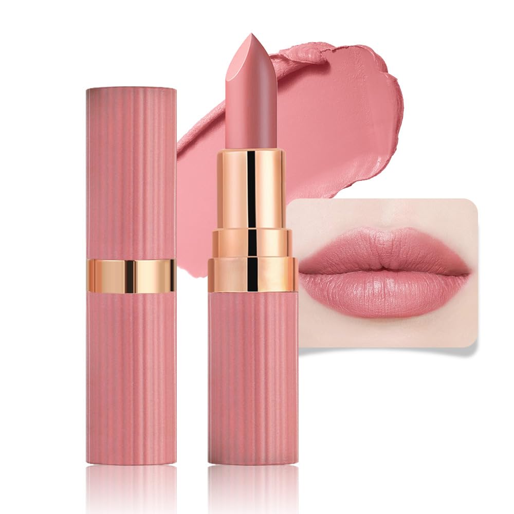 Nude Lipstick Matte Sets,Light to Dark Velvet Lipstick for Women Long Lasting Waterproof 24 Hours Lip Stick Lip Stain Makeup Gift Sets,labiales mate 24 horas originales