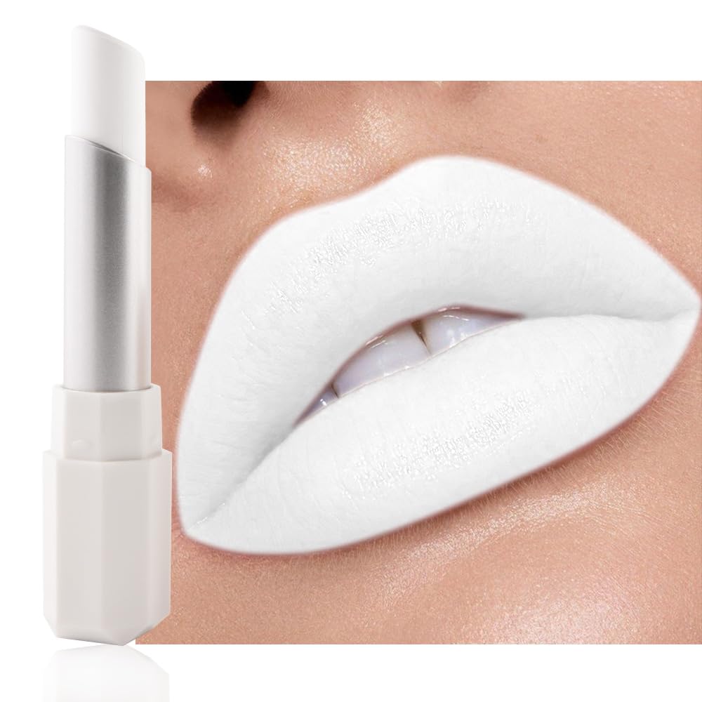 Sky Blue Matte Lipstick - Pigmented Lip Crayon & Face Paint Stick for Women Everyday Halloween Birthday Party Wear, Younger-Looking Lip Makeup, Labial para fiesta de disfraces 16