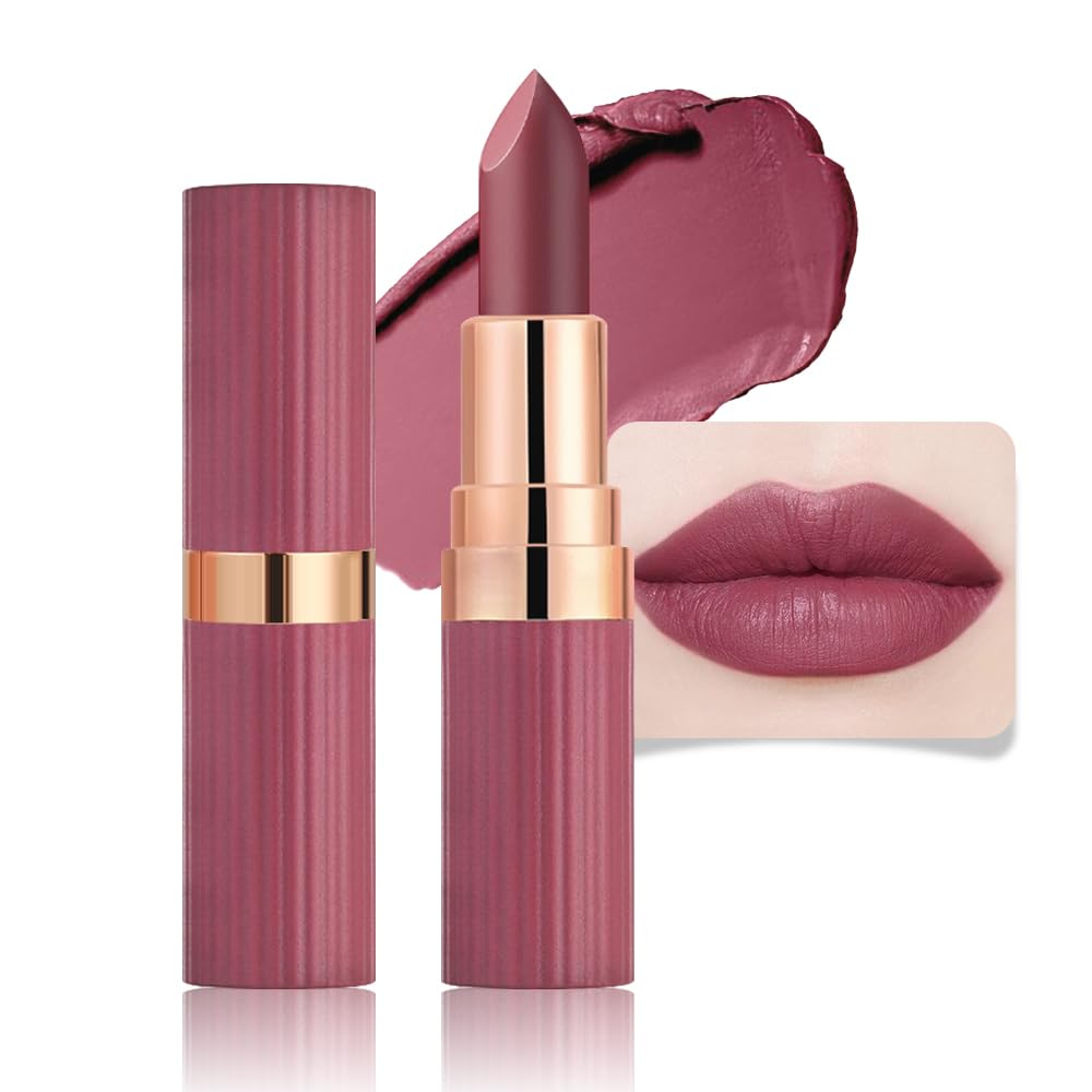 Nude Lipstick Matte Sets,Light to Dark Velvet Lipstick for Women Long Lasting Waterproof 24 Hours Lip Stick Lip Stain Makeup Gift Sets,labiales mate 24 horas originales