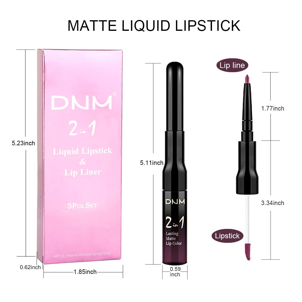 evpct 1Pcs Ruby Stoplight Red Lip Stain Paint Matte Lip Liner and Lipstick Set Long Lasting Smudge Proof labiales matte mate larga duracion listip 24 hours a prueba de agua mate 24 horas originales,05