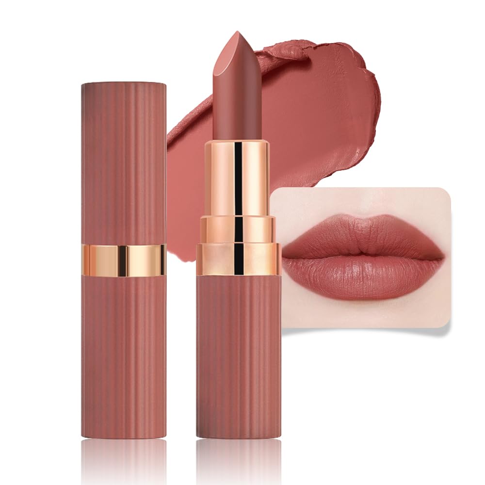 Nude Lipstick Matte Sets,Light to Dark Velvet Lipstick for Women Long Lasting Waterproof 24 Hours Lip Stick Lip Stain Makeup Gift Sets,labiales mate 24 horas originales