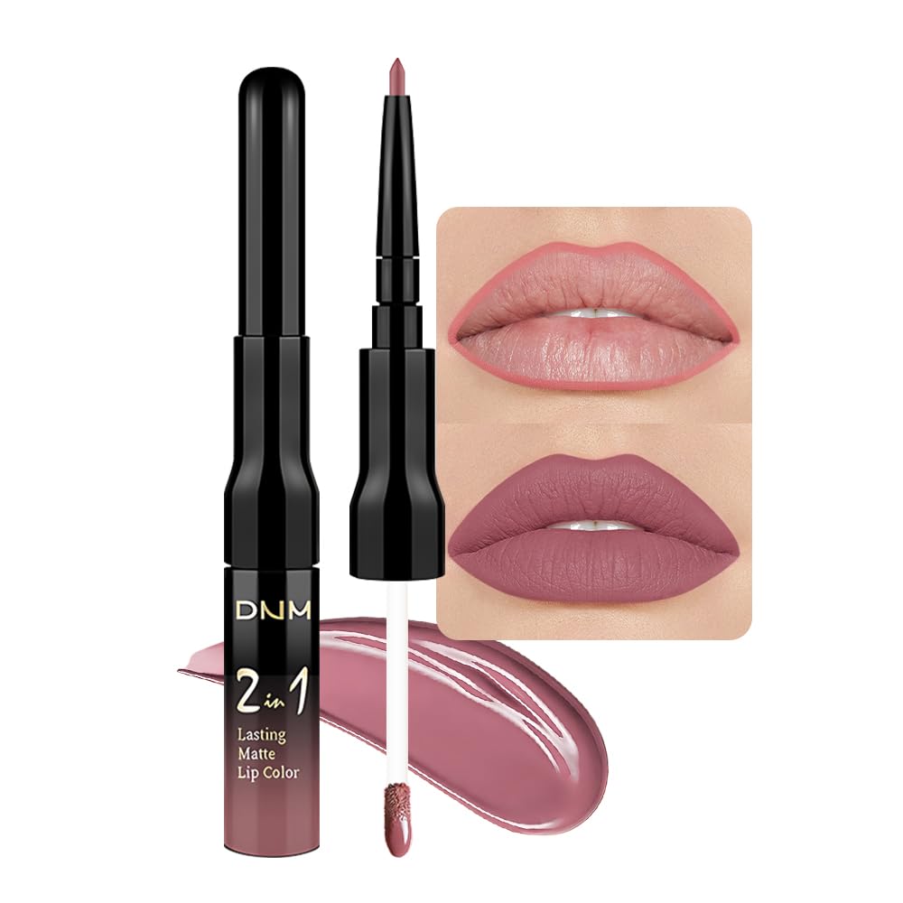 evpct 1Pcs Ruby Stoplight Red Lip Stain Paint Matte Lip Liner and Lipstick Set Long Lasting Smudge Proof labiales matte mate larga duracion listip 24 hours a prueba de agua mate 24 horas originales,05
