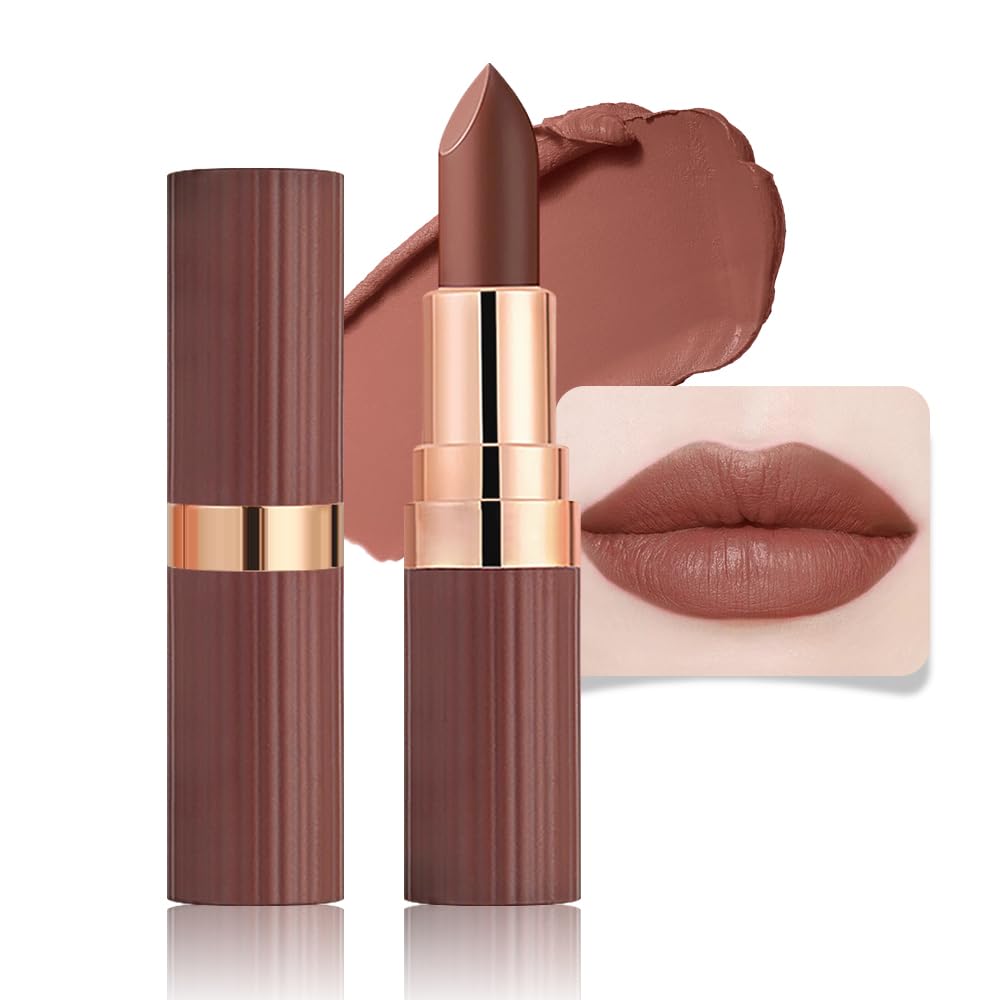 Nude Lipstick Matte Sets,Light to Dark Velvet Lipstick for Women Long Lasting Waterproof 24 Hours Lip Stick Lip Stain Makeup Gift Sets,labiales mate 24 horas originales