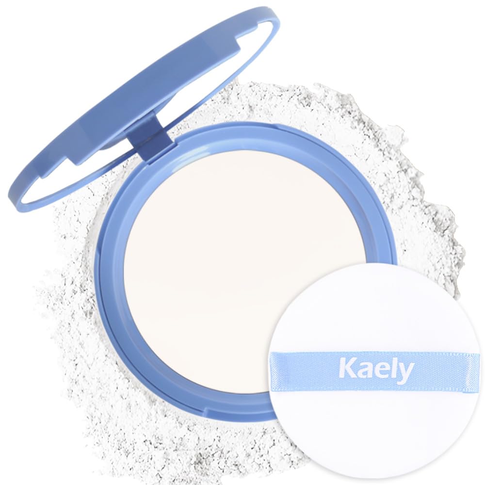 Kaely Oil Control Face Pressed Powder,Perfection Matte Compact Powder,Long Lasting Waterproof Finishing Powder Makeup,polvo compacto de maquillaje,Lightweight,Vegan,02 Natural Beige