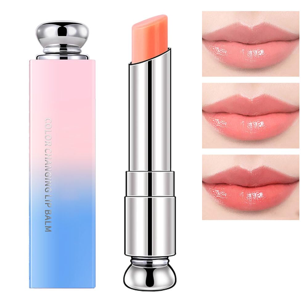 BINGBRUSH Color Changing Lipstick Lip Balm,Korean Magic Lipstick Color Change Changing Lip Tint Tinted Stain Gloss Balm Long Lasting Waterproof Moisturizer (213#)