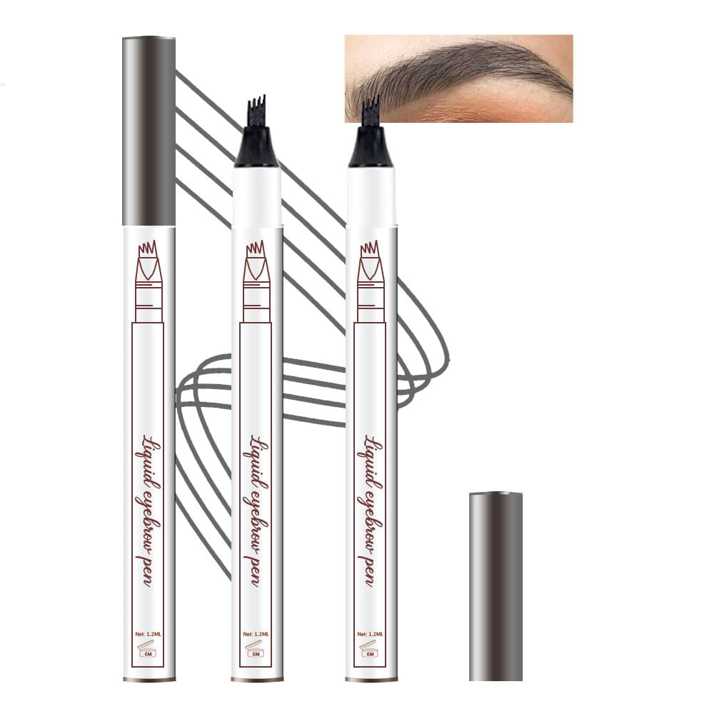Eyebrow Ink Pencil by Brow Stylist -Micro 4 Point Brow Pen Lift & Snatch Eyebrow Pen Kits with 3 Eyebrow Stencil Long-Lasting Waterproof Natural Eyebrow Hair