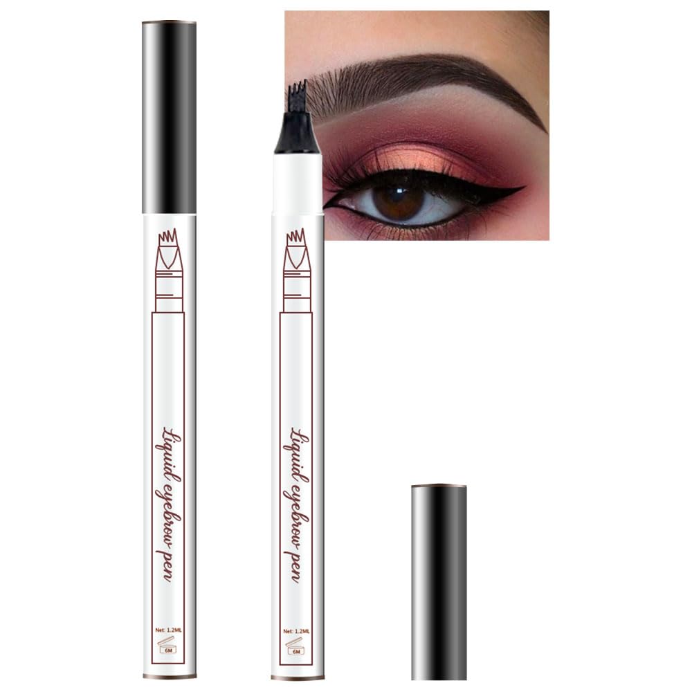 Eyebrow Ink Pencil by Brow Stylist -Micro 4 Point Brow Pen Lift & Snatch Eyebrow Pen Kits with 3 Eyebrow Stencil Long-Lasting Waterproof Natural Eyebrow Hair