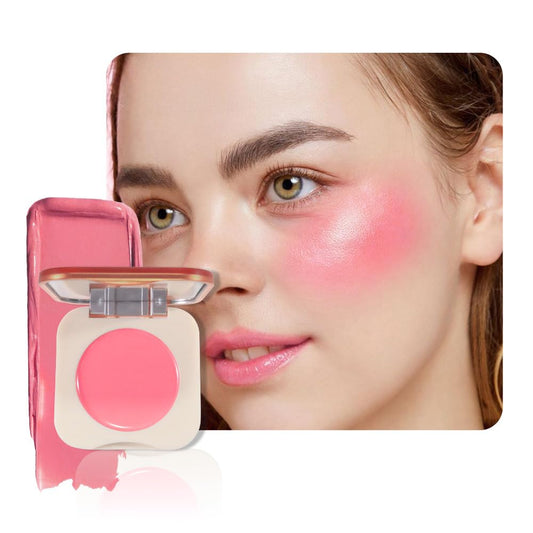 Hot Pink Cream Blush on Face for Women Cheeks Makeup Palettes, Matte Single Pink Creamy Blushes for Cheek and Contour Highlighter Make up Palette, Natural, Vegan & Cruelty-Free, #06