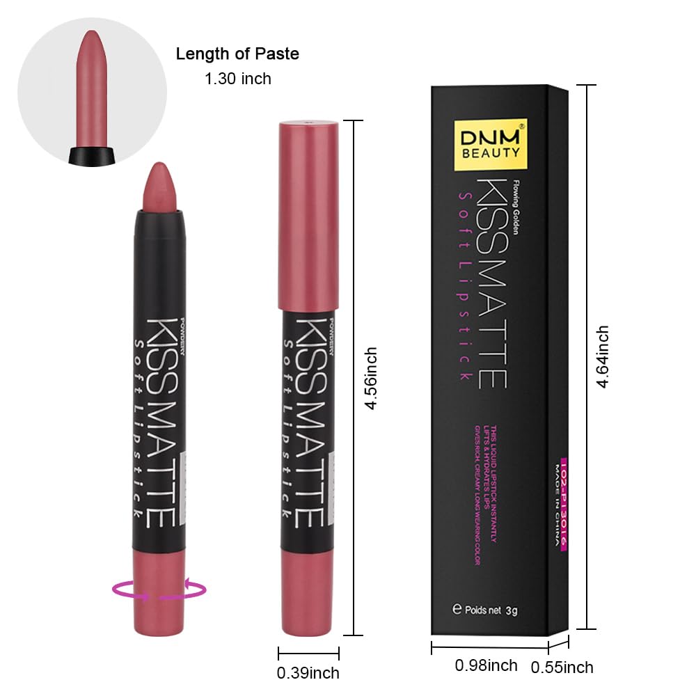 evpct 8Pcs Dark Ruby Red Plum Purple Wine Nude Beige Brown Matte Lipstick and Lip Crayon Liner Pencil Pen Set for Women labial labiales mate magicos 24 horas originales pintalabios permanente 24 horas