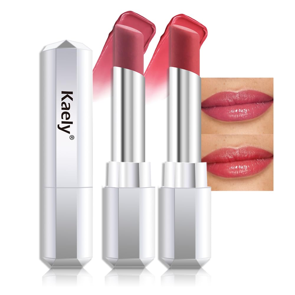 Kaely Mauve Honey Lipstick Tinted Lip Balm, Hydrating Shine Lipstick for Women Dry Lips, Moisturizing Nourishing Glossy Lip Gloss Stain Makeup, Sheer Lightweight, Vegan & Cruelty-Free