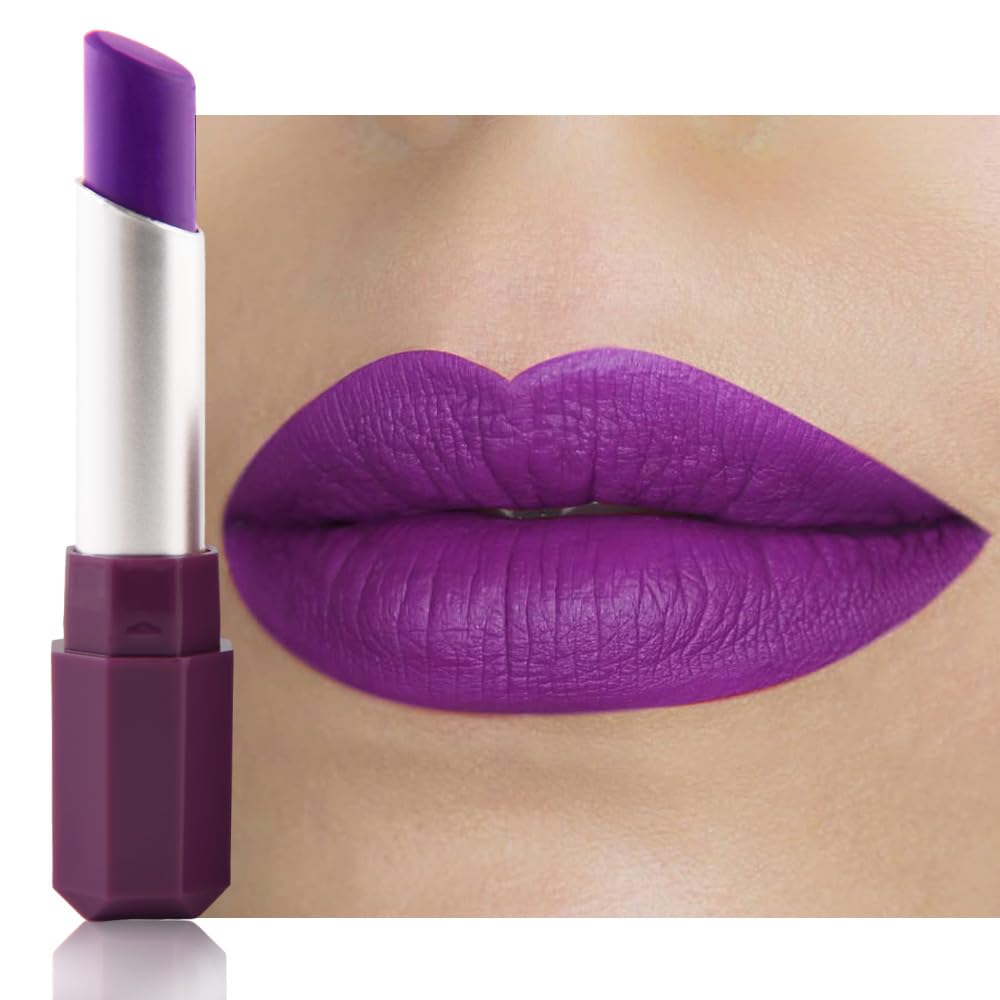 Sky Blue Matte Lipstick - Pigmented Lip Crayon & Face Paint Stick for Women Everyday Halloween Birthday Party Wear, Younger-Looking Lip Makeup, Labial para fiesta de disfraces 16