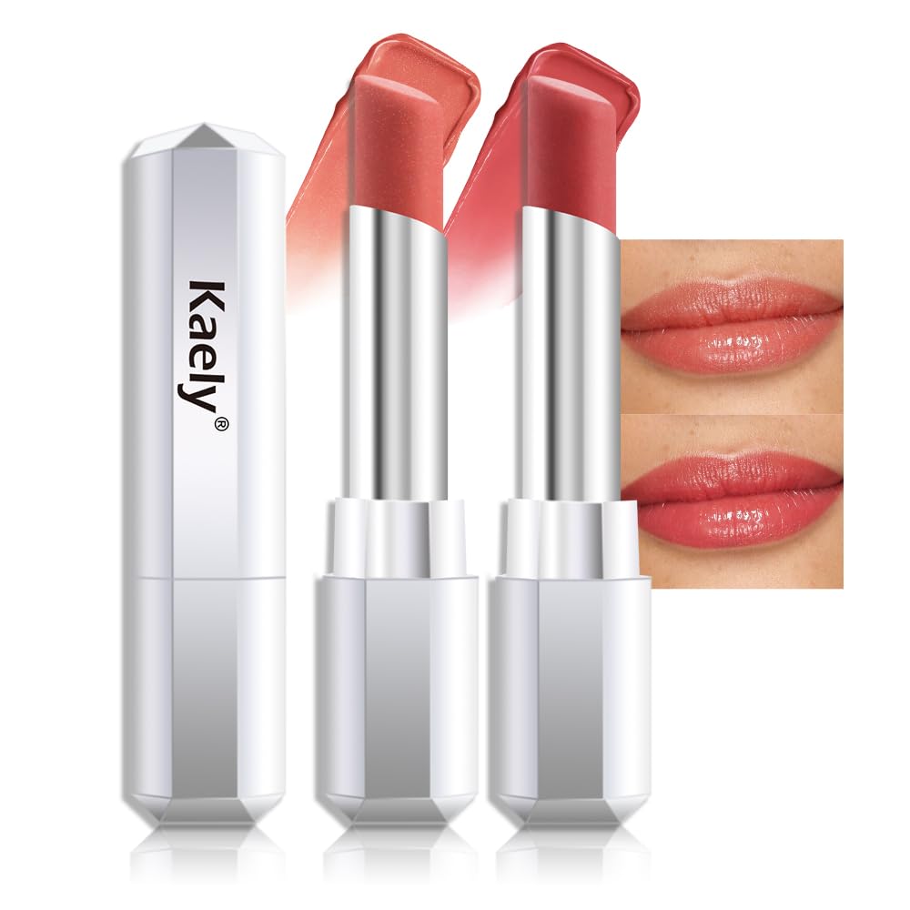 Kaely Mauve Honey Lipstick Tinted Lip Balm, Hydrating Shine Lipstick for Women Dry Lips, Moisturizing Nourishing Glossy Lip Gloss Stain Makeup, Sheer Lightweight, Vegan & Cruelty-Free