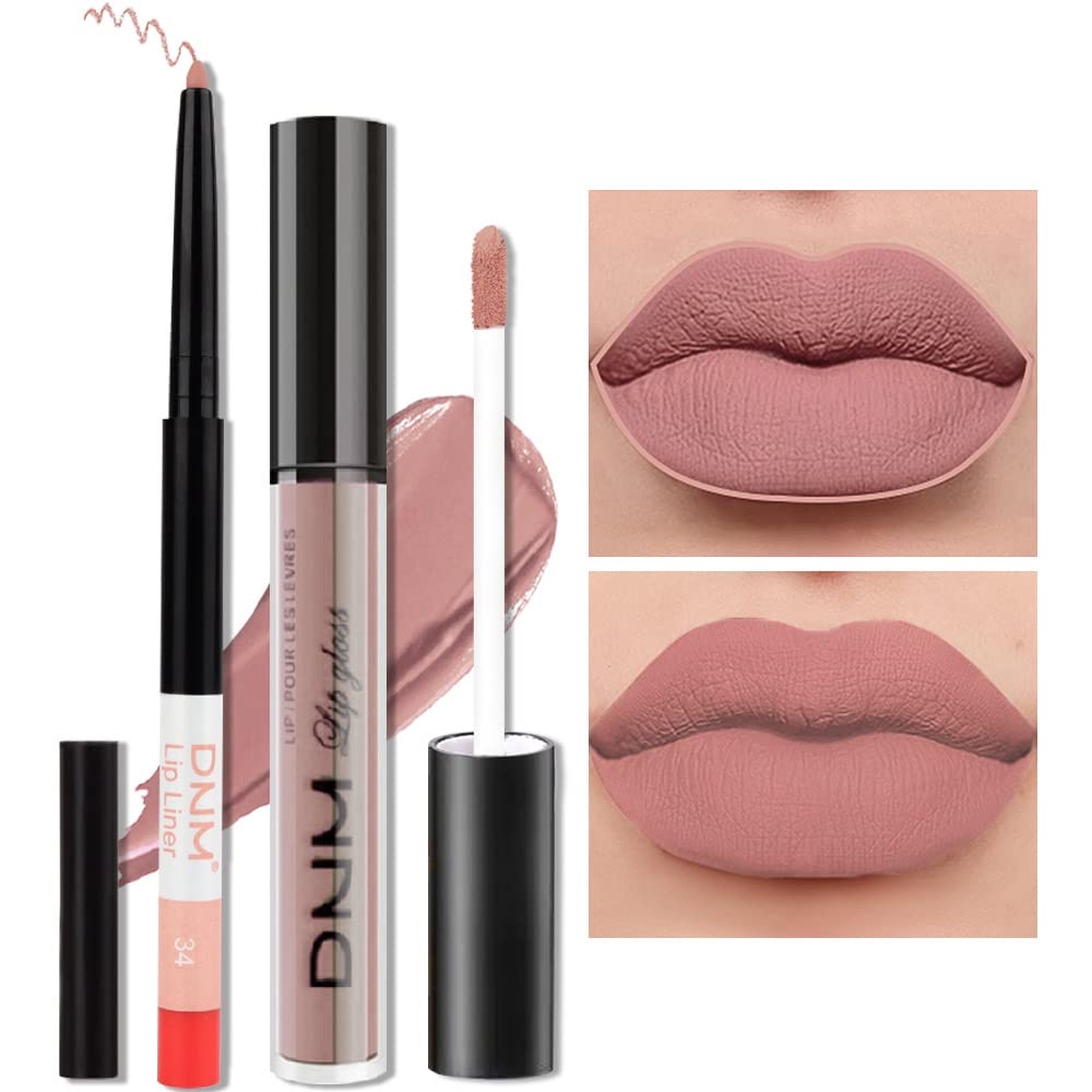 evpct DNM 3Pcs Dark Ruby Fire Red Matte Liquid Lipstick Lip Stain Lipgloss sets for Women 24 Hour Red Matte Lipstick Long Lasting Smudge Proof