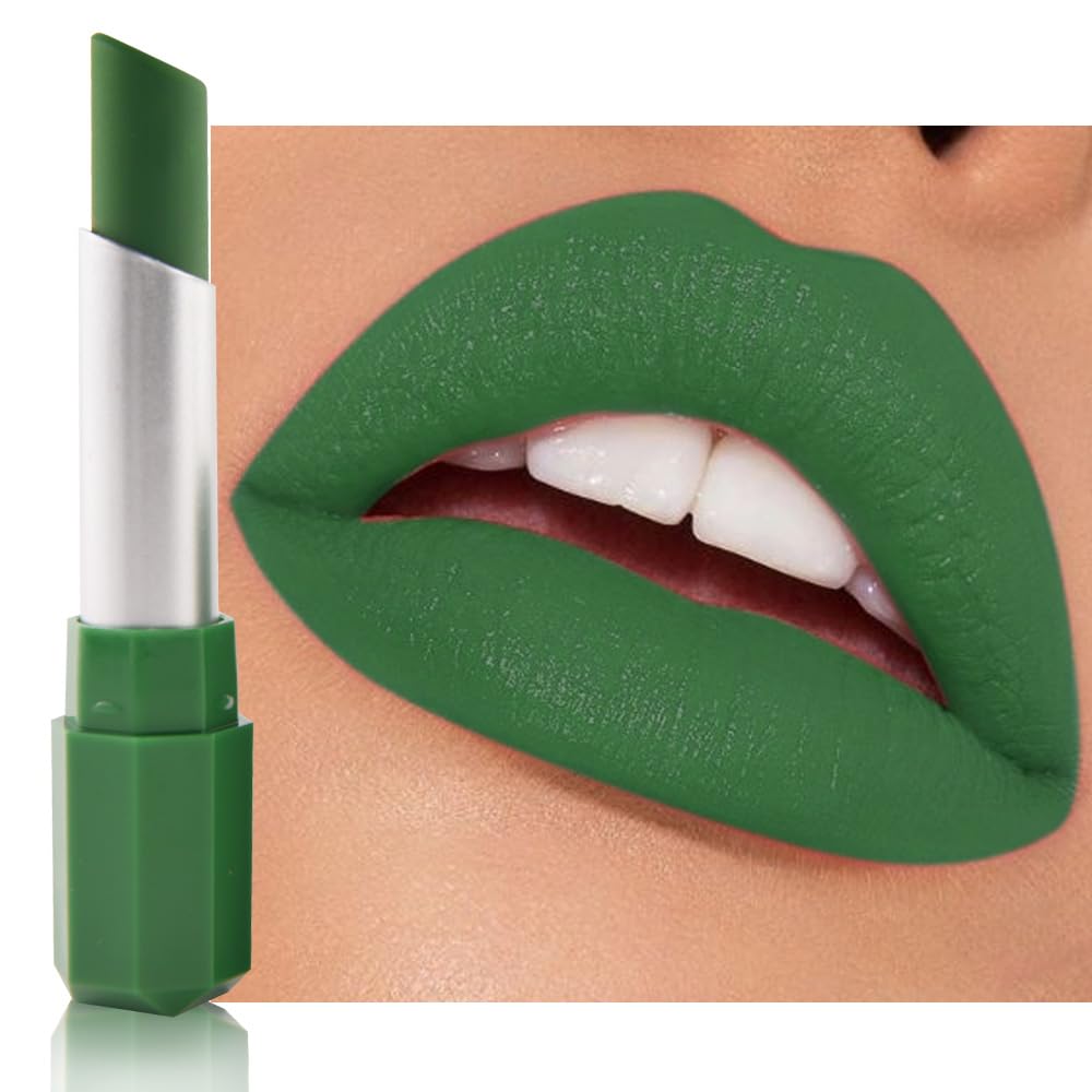 Sky Blue Matte Lipstick - Pigmented Lip Crayon & Face Paint Stick for Women Everyday Halloween Birthday Party Wear, Younger-Looking Lip Makeup, Labial para fiesta de disfraces 16