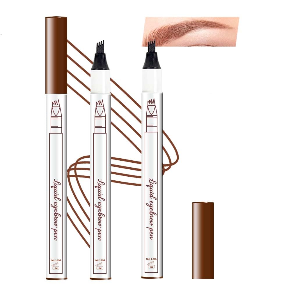 Eyebrow Ink Pencil by Brow Stylist -Micro 4 Point Brow Pen Lift & Snatch Eyebrow Pen Kits with 3 Eyebrow Stencil Long-Lasting Waterproof Natural Eyebrow Hair