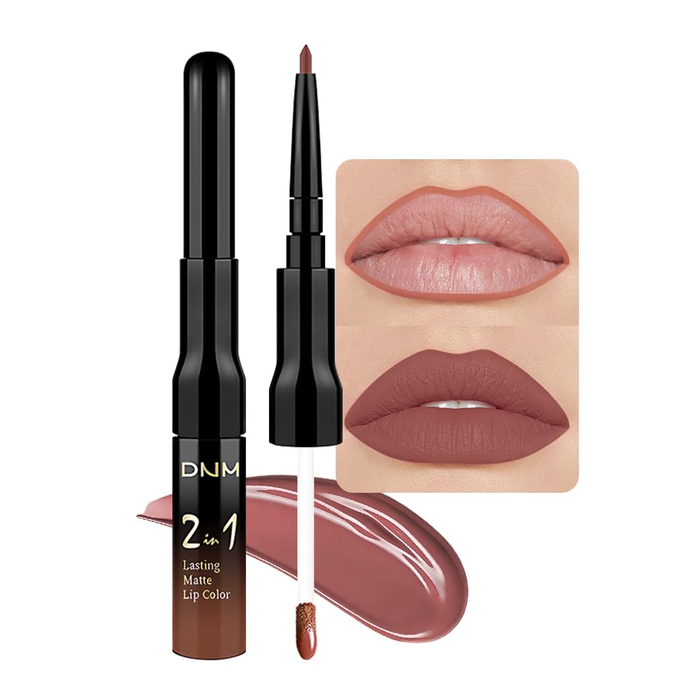 evpct 1Pcs Ruby Stoplight Red Lip Stain Paint Matte Lip Liner and Lipstick Set Long Lasting Smudge Proof labiales matte mate larga duracion listip 24 hours a prueba de agua mate 24 horas originales,05