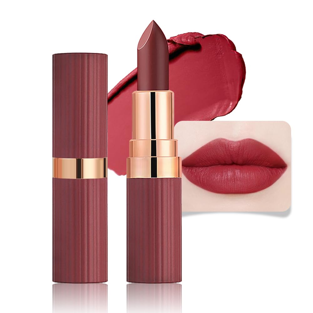 Nude Lipstick Matte Sets,Light to Dark Velvet Lipstick for Women Long Lasting Waterproof 24 Hours Lip Stick Lip Stain Makeup Gift Sets,labiales mate 24 horas originales