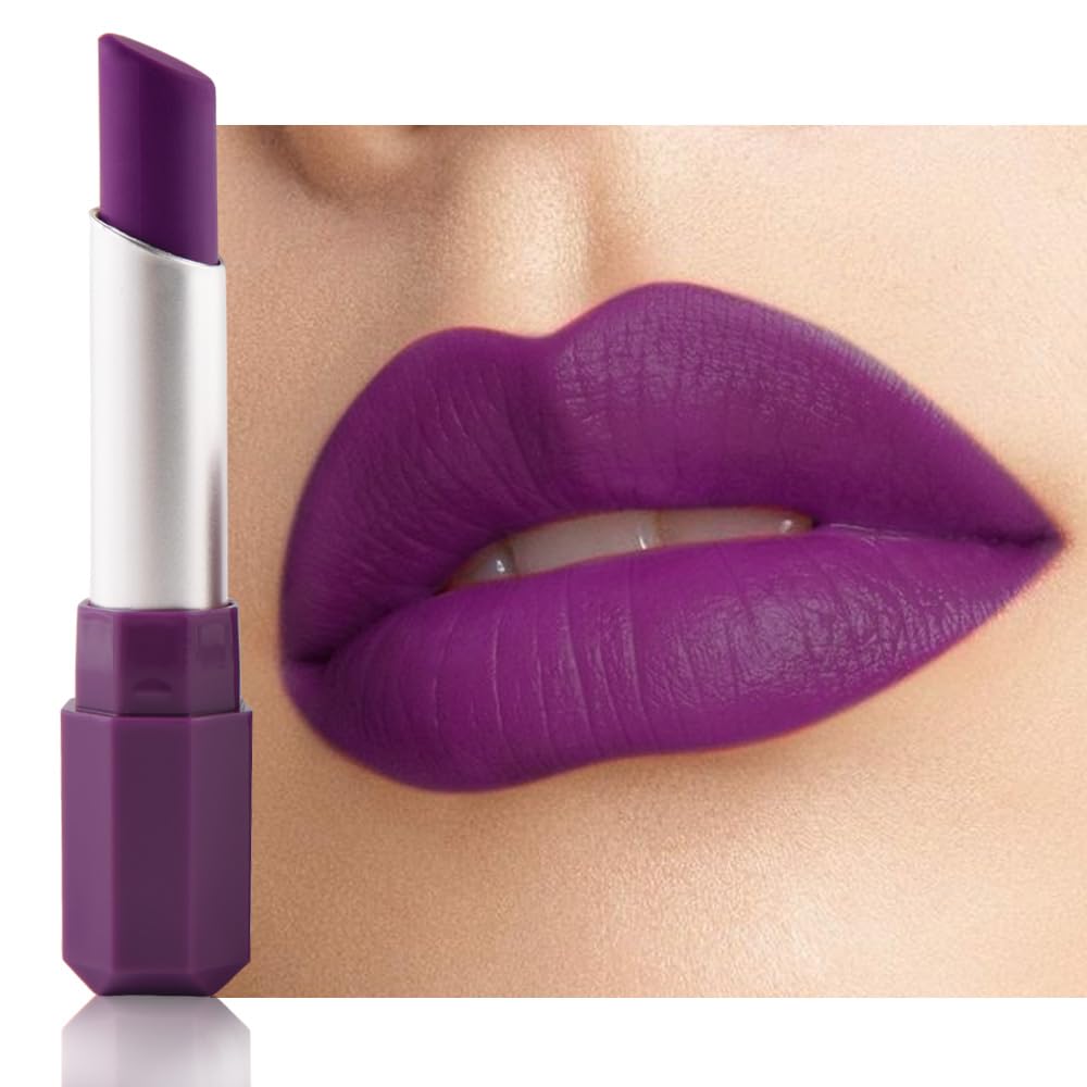 Sky Blue Matte Lipstick - Pigmented Lip Crayon & Face Paint Stick for Women Everyday Halloween Birthday Party Wear, Younger-Looking Lip Makeup, Labial para fiesta de disfraces 16