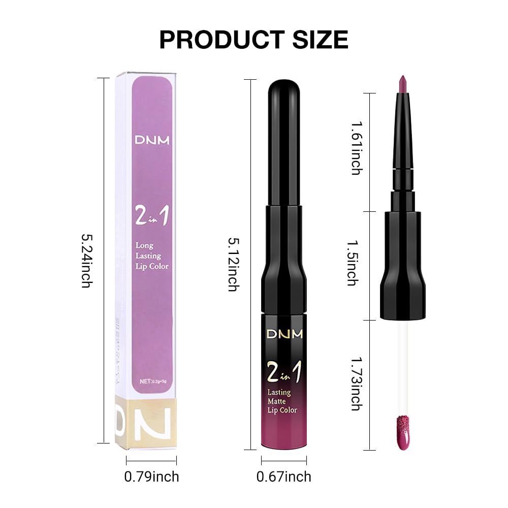 evpct 1Pcs Ruby Stoplight Red Lip Stain Paint Matte Lip Liner and Lipstick Set Long Lasting Smudge Proof labiales matte mate larga duracion listip 24 hours a prueba de agua mate 24 horas originales,05