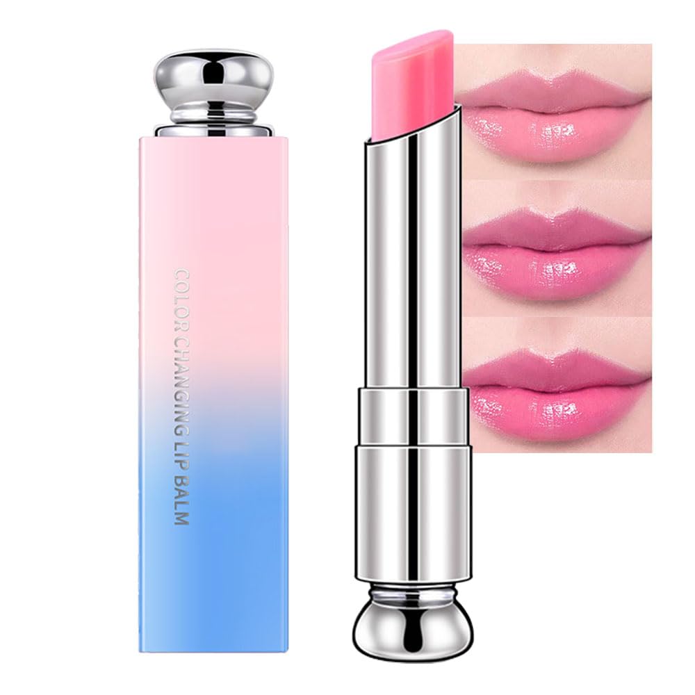 BINGBRUSH Color Changing Lipstick Lip Balm,Korean Magic Lipstick Color Change Changing Lip Tint Tinted Stain Gloss Balm Long Lasting Waterproof Moisturizer (213#)