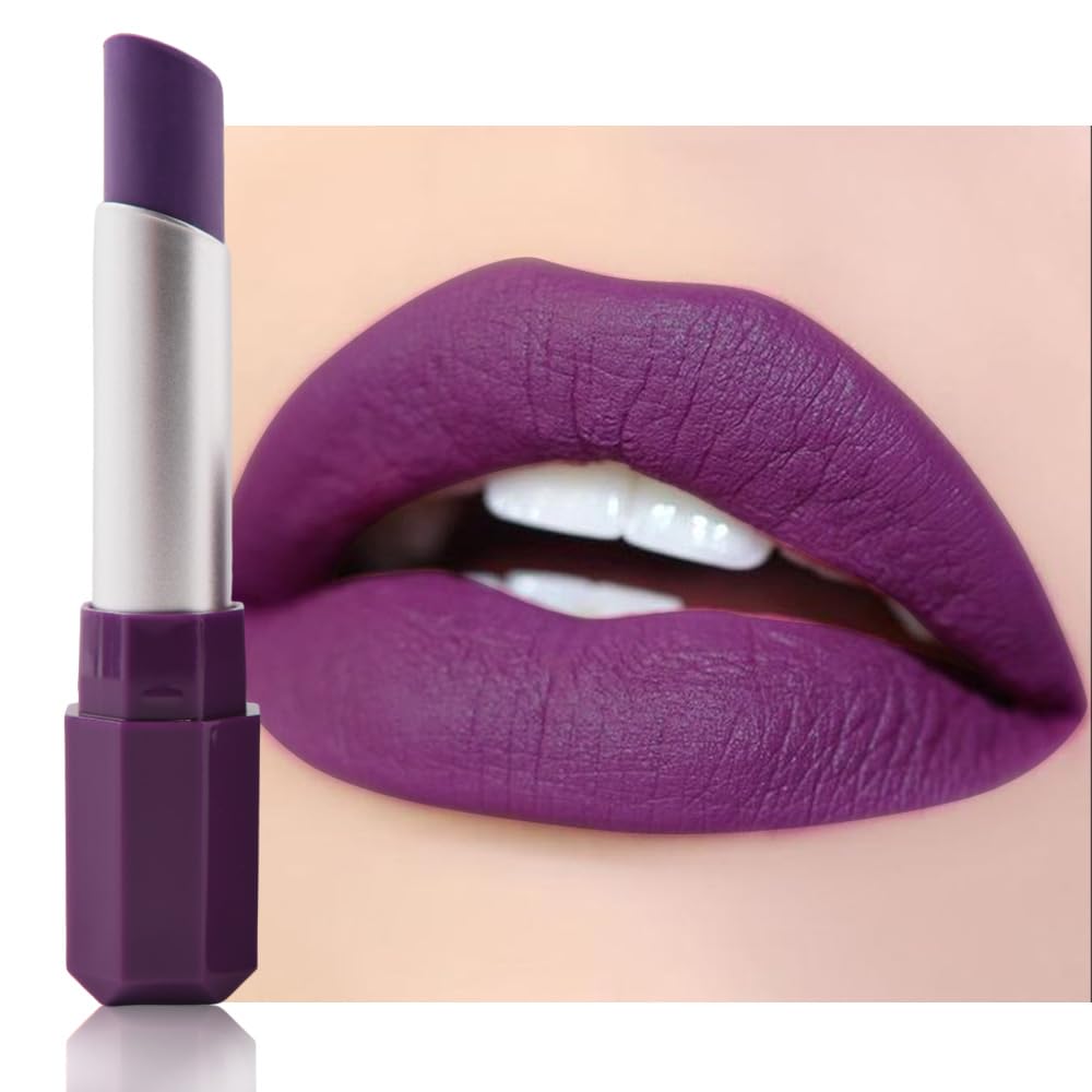 Sky Blue Matte Lipstick - Pigmented Lip Crayon & Face Paint Stick for Women Everyday Halloween Birthday Party Wear, Younger-Looking Lip Makeup, Labial para fiesta de disfraces 16