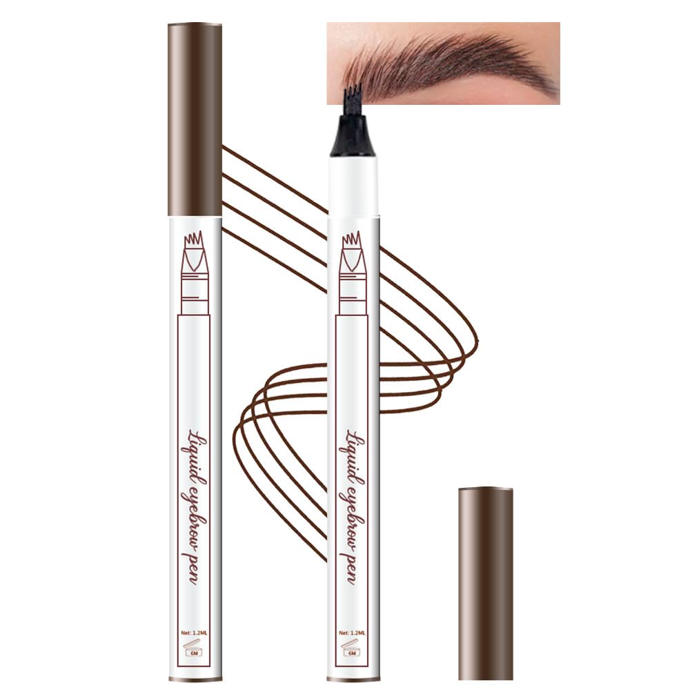 Eyebrow Ink Pencil by Brow Stylist -Micro 4 Point Brow Pen Lift & Snatch Eyebrow Pen Kits with 3 Eyebrow Stencil Long-Lasting Waterproof Natural Eyebrow Hair