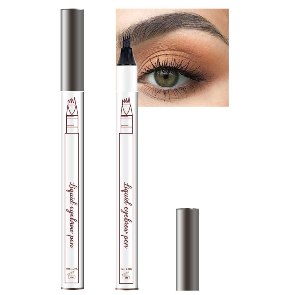 Eyebrow Ink Pencil by Brow Stylist -Micro 4 Point Brow Pen Lift & Snatch Eyebrow Pen Kits with 3 Eyebrow Stencil Long-Lasting Waterproof Natural Eyebrow Hair