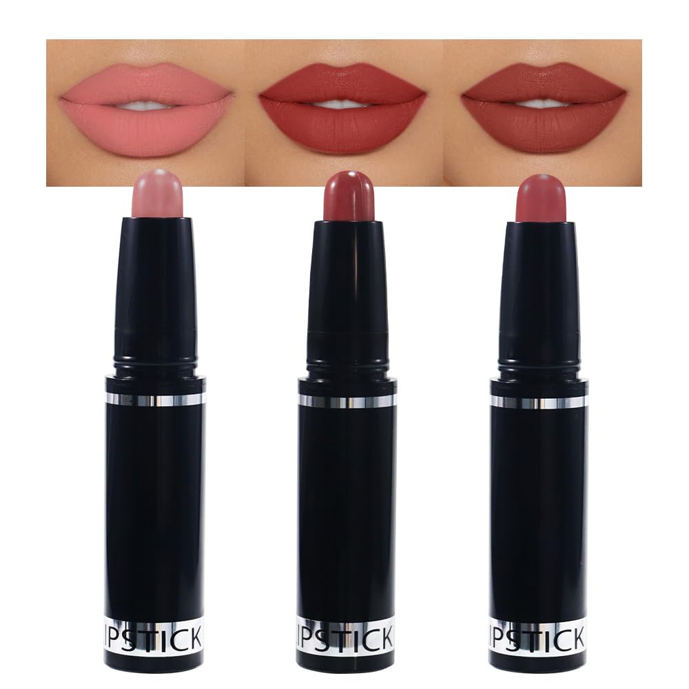 Nude Lipstick Matte Sets,Light to Dark Velvet Lipstick for Women Long Lasting Waterproof 24 Hours Lip Stick Lip Stain Makeup Gift Sets,labiales mate 24 horas originales