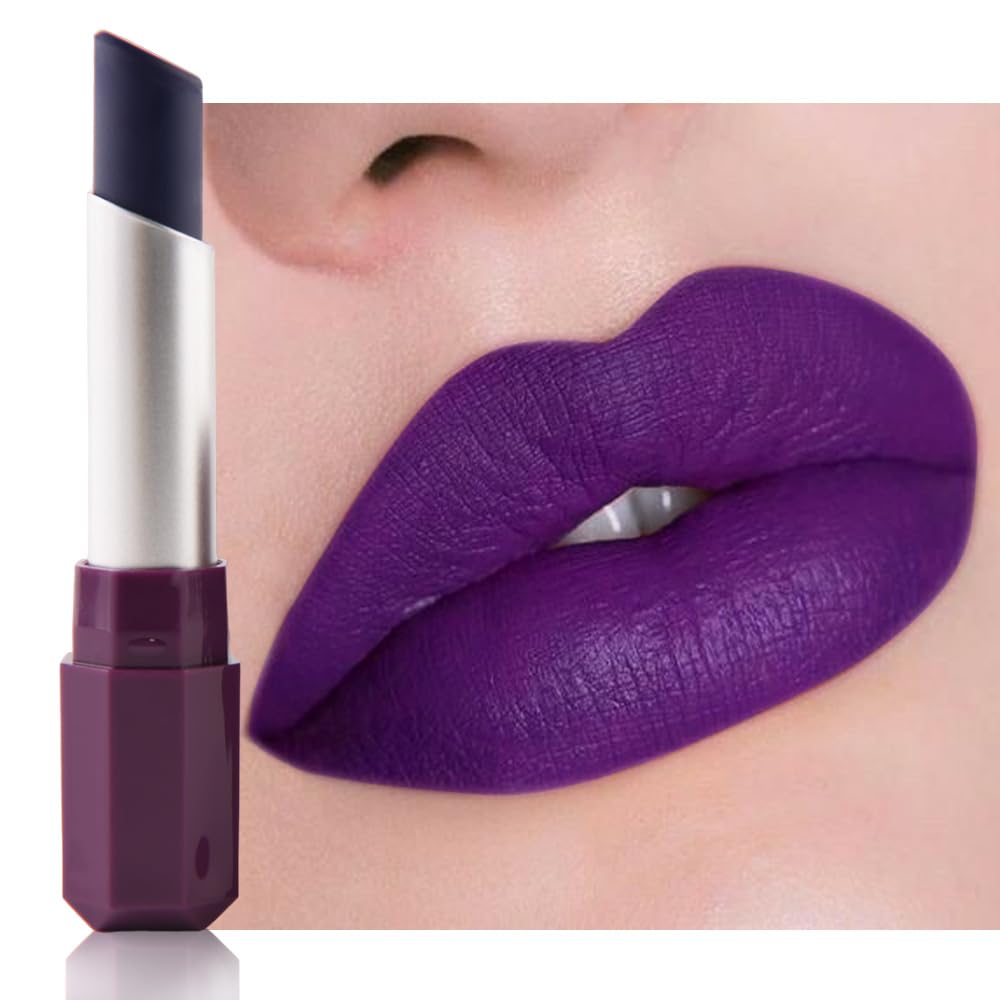 Sky Blue Matte Lipstick - Pigmented Lip Crayon & Face Paint Stick for Women Everyday Halloween Birthday Party Wear, Younger-Looking Lip Makeup, Labial para fiesta de disfraces 16