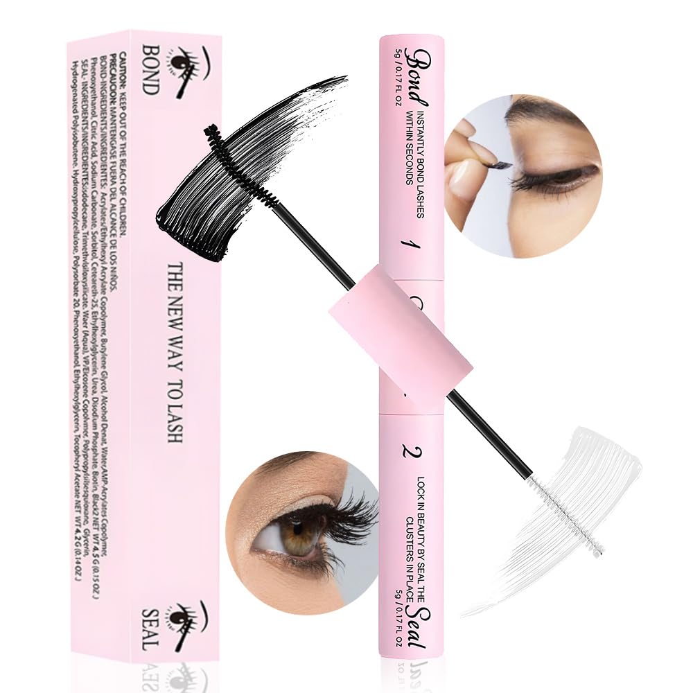 Lash Bond and Seal, Long Lasting Waterproof Eyelash Glue, Lash Bond and Seal for Eyelash Extensions Cluster Lash Glue, Lash Extension Glue, Individual Lash Glue