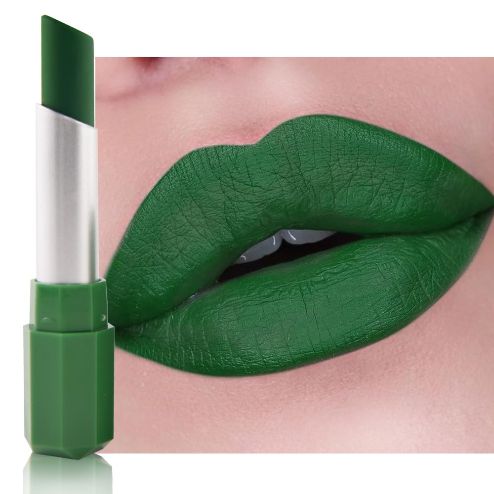 Sky Blue Matte Lipstick - Pigmented Lip Crayon & Face Paint Stick for Women Everyday Halloween Birthday Party Wear, Younger-Looking Lip Makeup, Labial para fiesta de disfraces 16