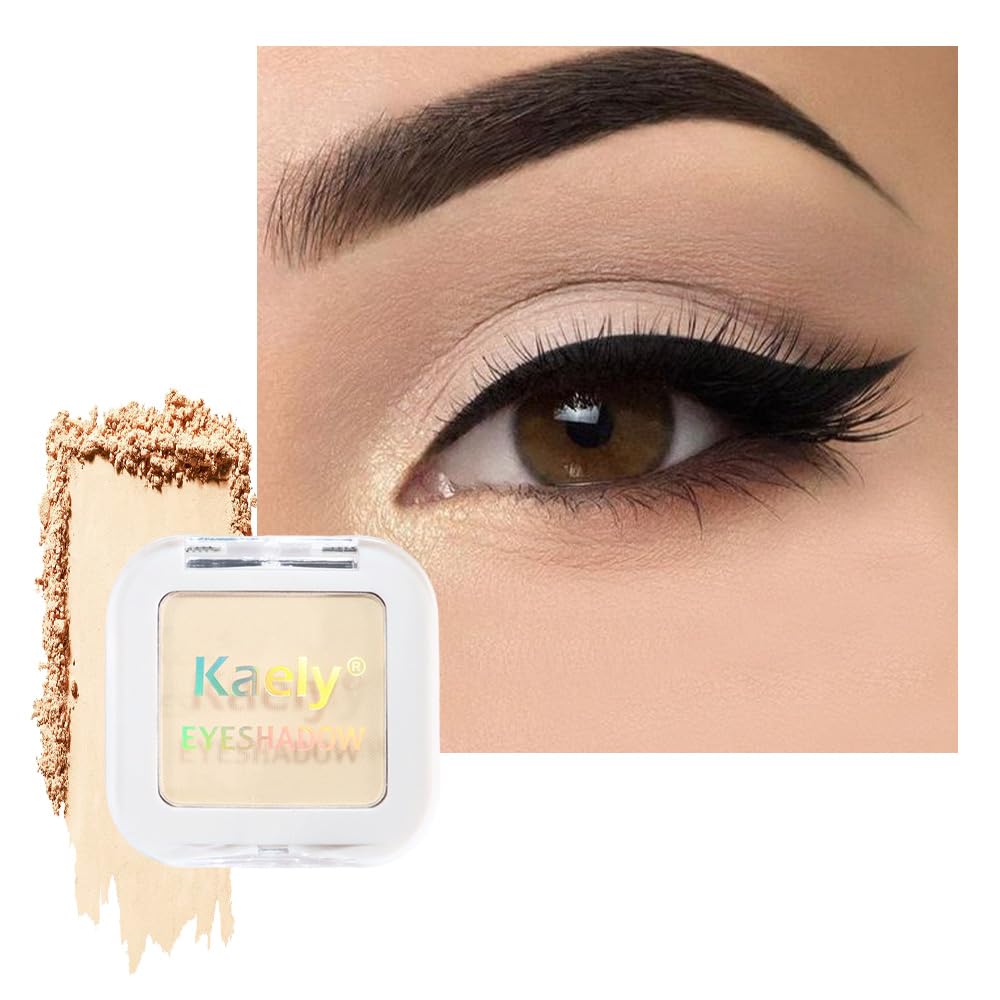 Kaely Pressed Single Eyeshadow Makeup, Taupe Matte Highly Pigmented Monochrome Eye Shadow Palette, Waterproof Neutral Powde Mini Eyeshadow, sombras para ojos, Lightweight Blendable, 05