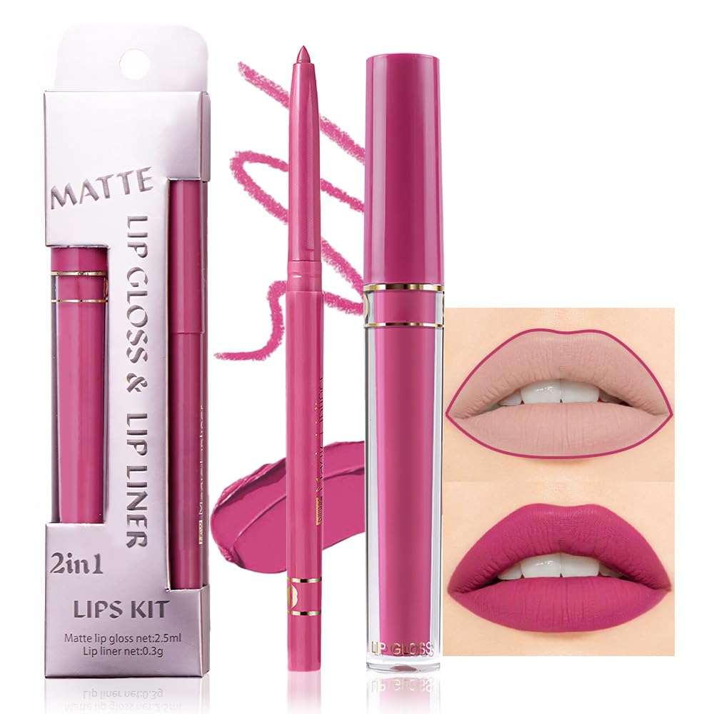 evpct DNM 3Pcs Dark Ruby Fire Red Matte Liquid Lipstick Lip Stain Lipgloss sets for Women 24 Hour Red Matte Lipstick Long Lasting Smudge Proof