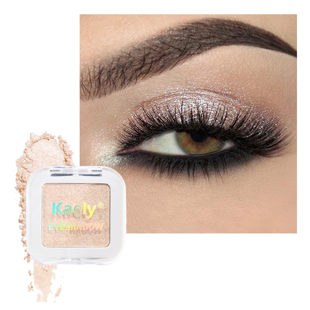 Kaely Pressed Single Eyeshadow Makeup, Taupe Matte Highly Pigmented Monochrome Eye Shadow Palette, Waterproof Neutral Powde Mini Eyeshadow, sombras para ojos, Lightweight Blendable, 05
