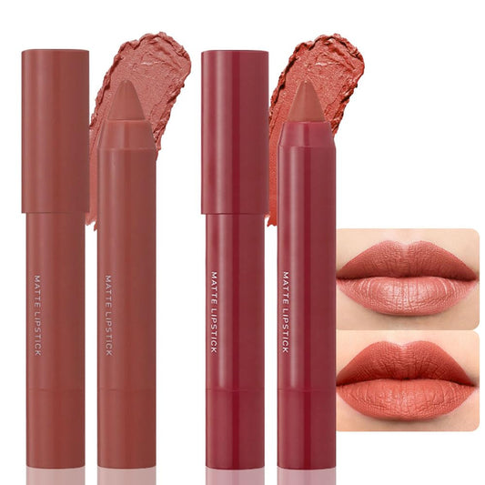 BINGBRUSH Crayon Matte Longwear Lipstick Pack Set,Moisture Smooth Color Stick Ultimate Lip Crayon for Makeup Collection - Waterproof Velvet Lipgloss (01#, 1 Count (Pack of 1))