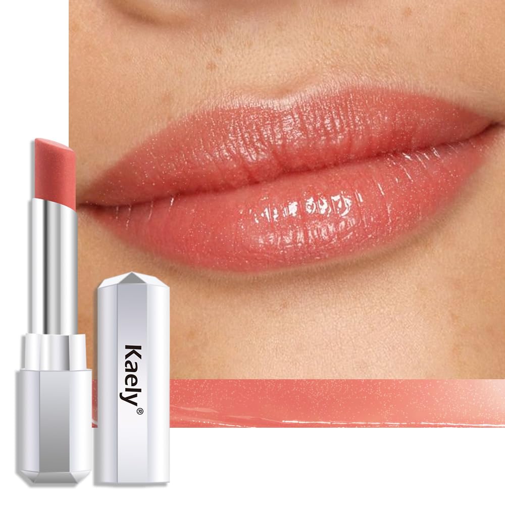 Kaely Mauve Honey Lipstick Tinted Lip Balm, Hydrating Shine Lipstick for Women Dry Lips, Moisturizing Nourishing Glossy Lip Gloss Stain Makeup, Sheer Lightweight, Vegan & Cruelty-Free