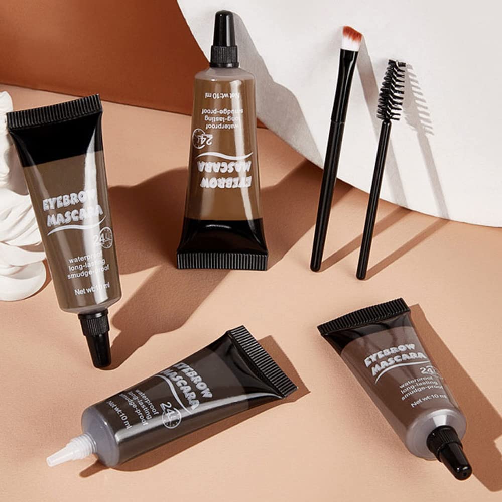 Tinted Thickening Eyebrow Mascara with Two Eyebrow Brushes,Brow Fast Sculpt,Waterproof,Transfer-proof,Eyebrow Tinting Kit- Cruelty Free