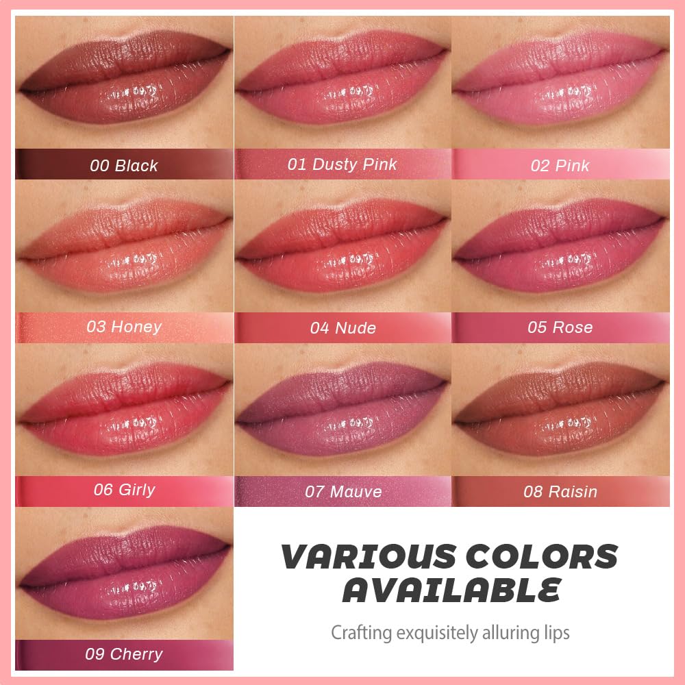 Kaely Mauve Honey Lipstick Tinted Lip Balm, Hydrating Shine Lipstick for Women Dry Lips, Moisturizing Nourishing Glossy Lip Gloss Stain Makeup, Sheer Lightweight, Vegan & Cruelty-Free