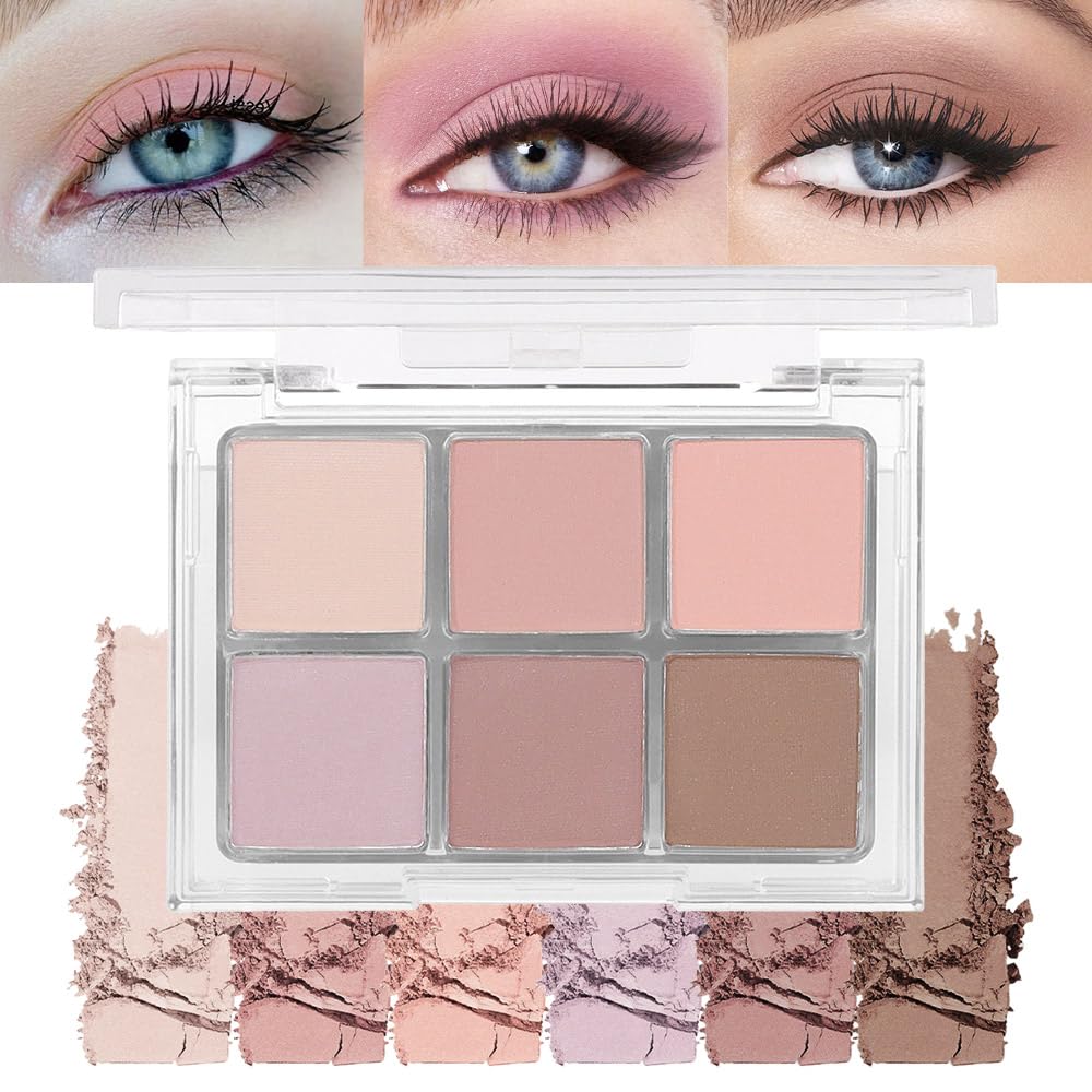Ten Color Pink Brown Series Matte Eyeshadow Makeup Palette, High-Pigment Eye Shadow, Smooth & Blendable, Everyday Velvety Matte Finish Eye Makeup Looks Box, Vegan & Cruelty-Free, 0.35 Oz 04#