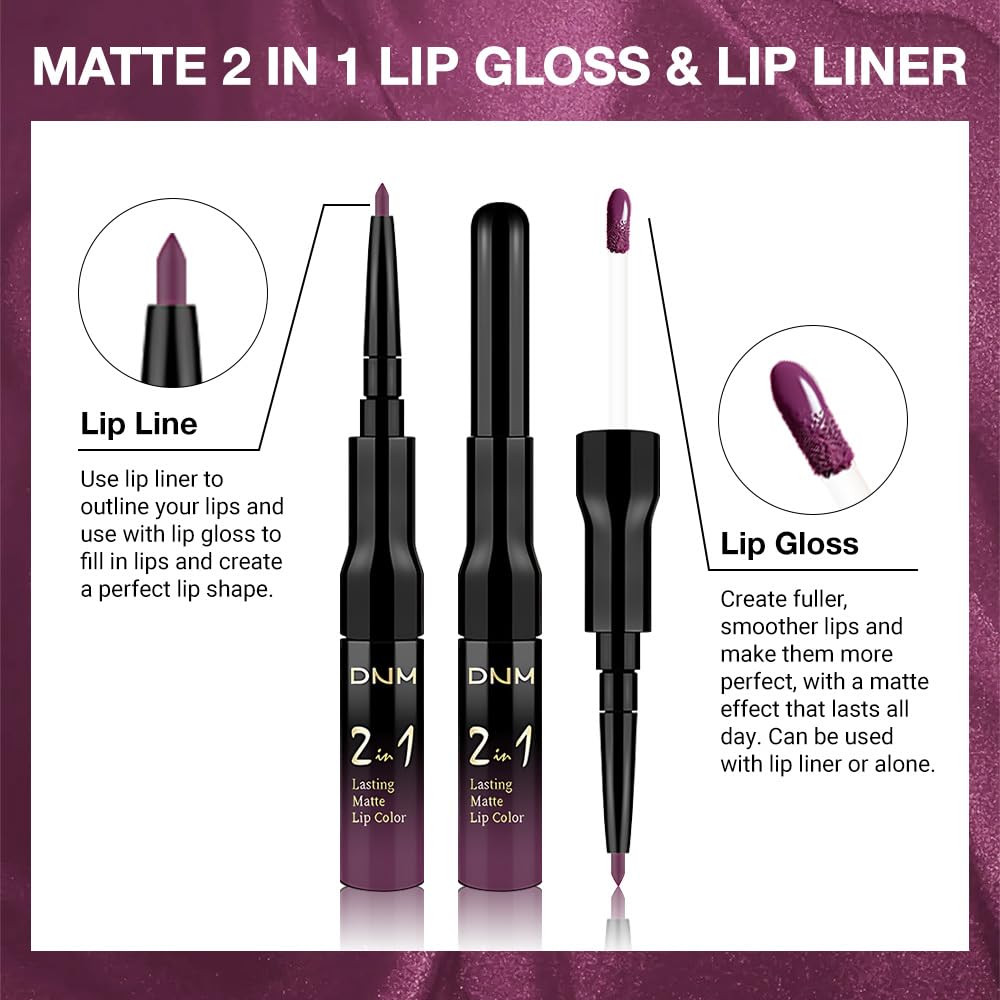 evpct 1Pcs Ruby Stoplight Red Lip Stain Paint Matte Lip Liner and Lipstick Set Long Lasting Smudge Proof labiales matte mate larga duracion listip 24 hours a prueba de agua mate 24 horas originales,05