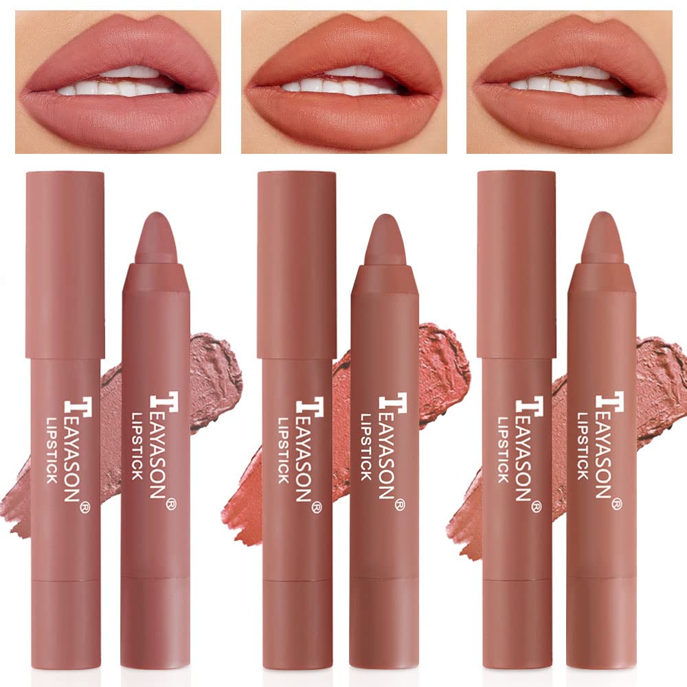 BINGBRUSH Crayon Matte Longwear Lipstick Pack Set,Moisture Smooth Color Stick Ultimate Lip Crayon for Makeup Collection - Waterproof Velvet Lipgloss (01#, 1 Count (Pack of 1))