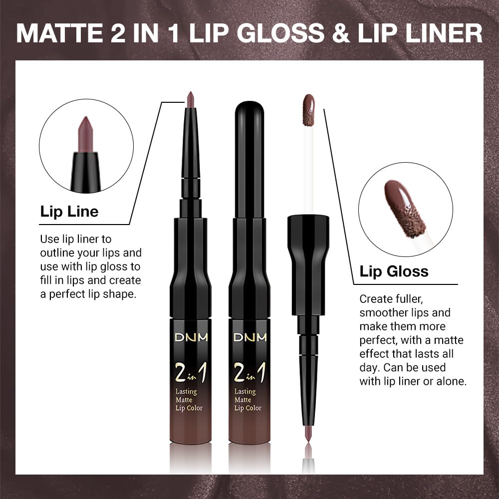 evpct 1Pcs Ruby Stoplight Red Lip Stain Paint Matte Lip Liner and Lipstick Set Long Lasting Smudge Proof labiales matte mate larga duracion listip 24 hours a prueba de agua mate 24 horas originales,05