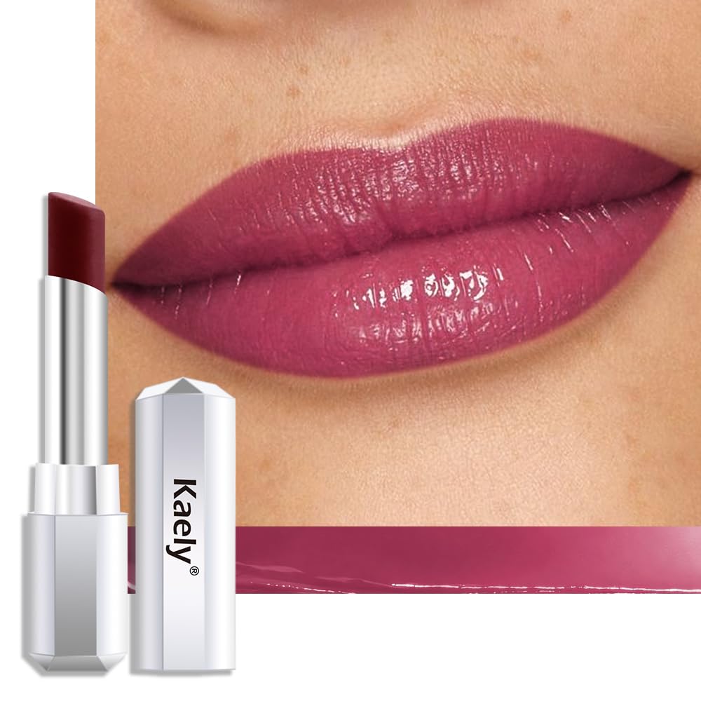 Kaely Mauve Honey Lipstick Tinted Lip Balm, Hydrating Shine Lipstick for Women Dry Lips, Moisturizing Nourishing Glossy Lip Gloss Stain Makeup, Sheer Lightweight, Vegan & Cruelty-Free