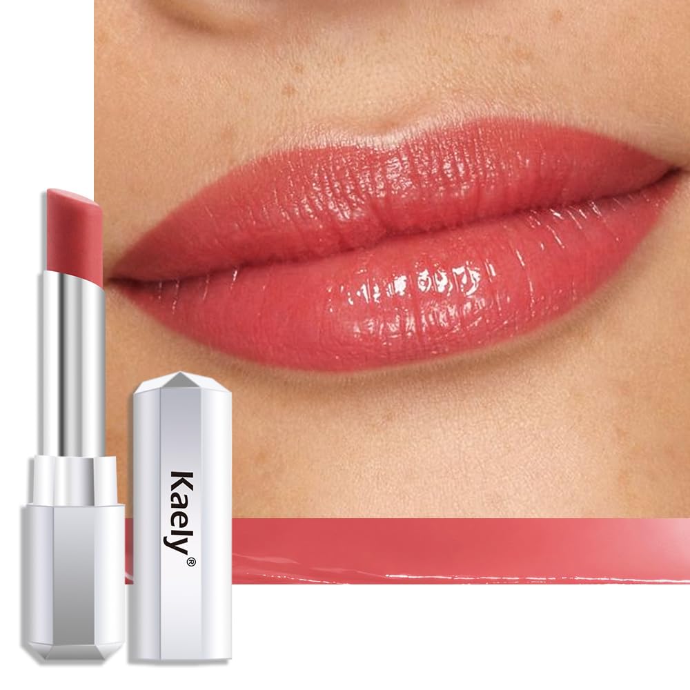 Kaely Mauve Honey Lipstick Tinted Lip Balm, Hydrating Shine Lipstick for Women Dry Lips, Moisturizing Nourishing Glossy Lip Gloss Stain Makeup, Sheer Lightweight, Vegan & Cruelty-Free