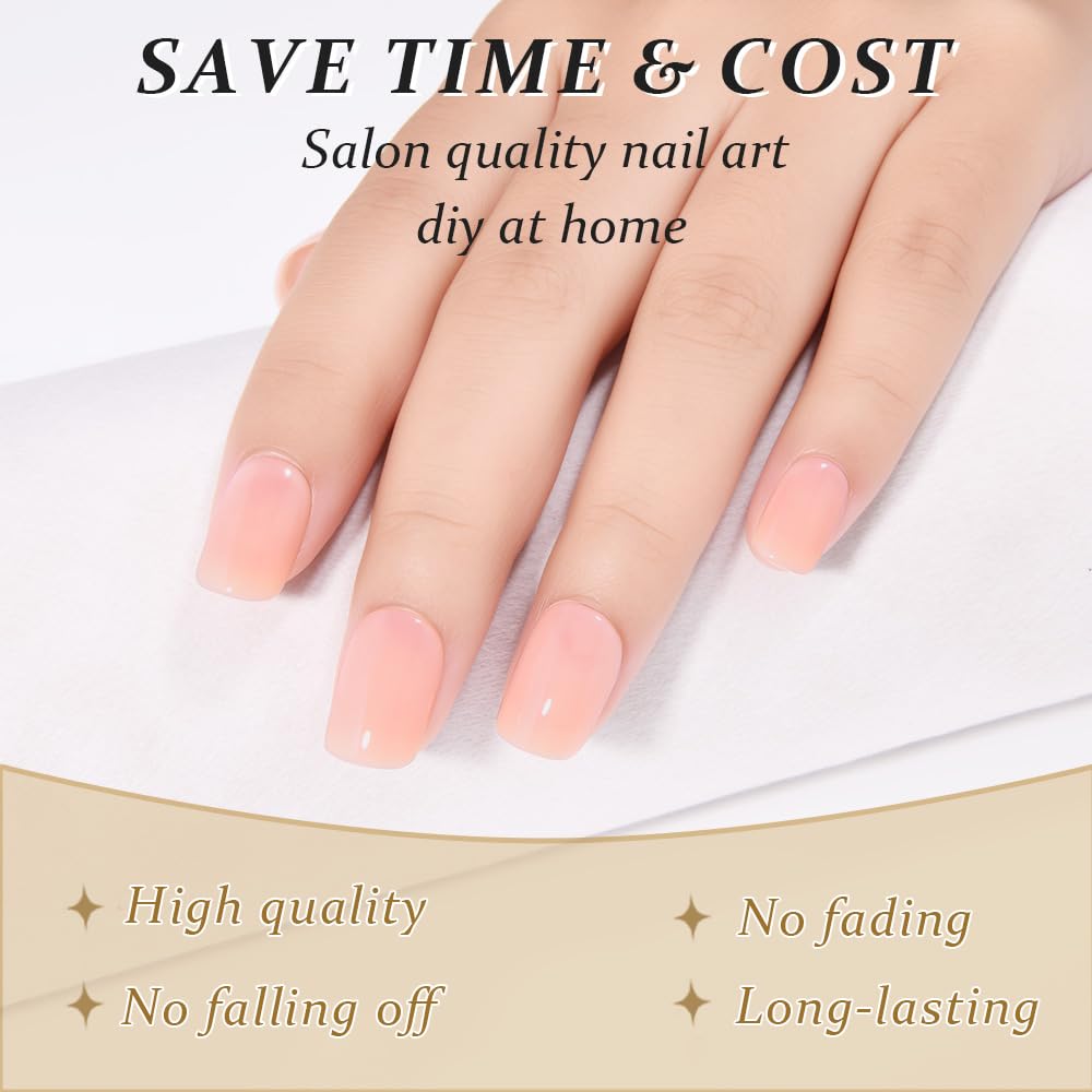 evpct Nude Cat Eye Short Press on Nails Square, Short Square Stick on Nails for Women Gift, Pearl White Metallic Glitter Glossy Reusable Spring Summer Soft Gel Press on Acrylic Fake Nail with Designs